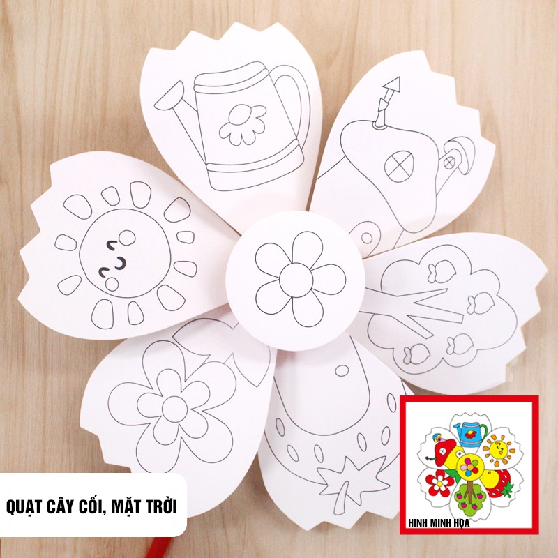 Handmade coloring pinwheels for children, many designs for children to ...
