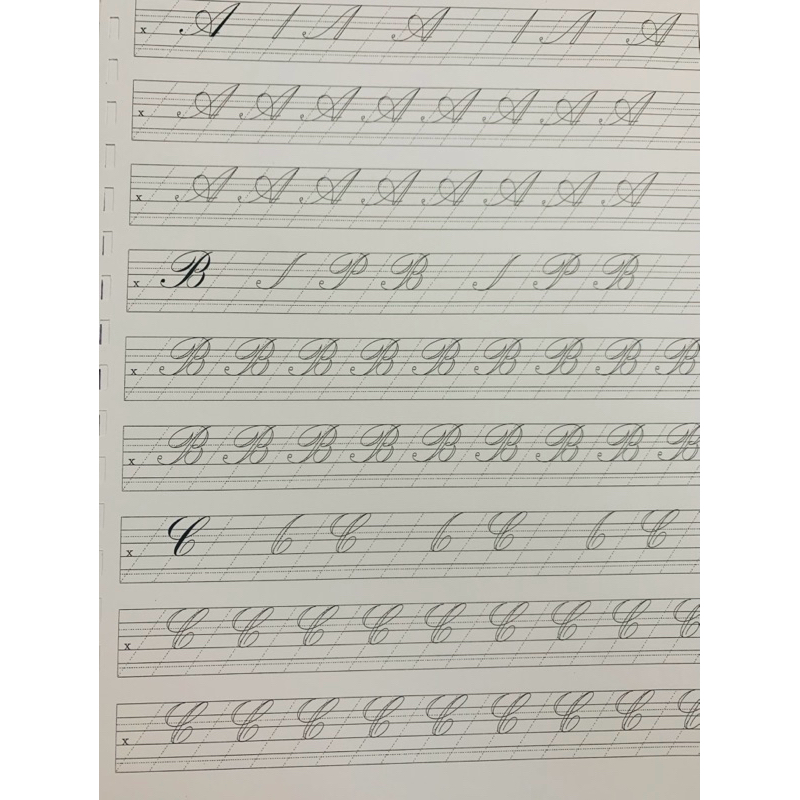 Basic Calligraphy writing practice sample notebook for beginners ...