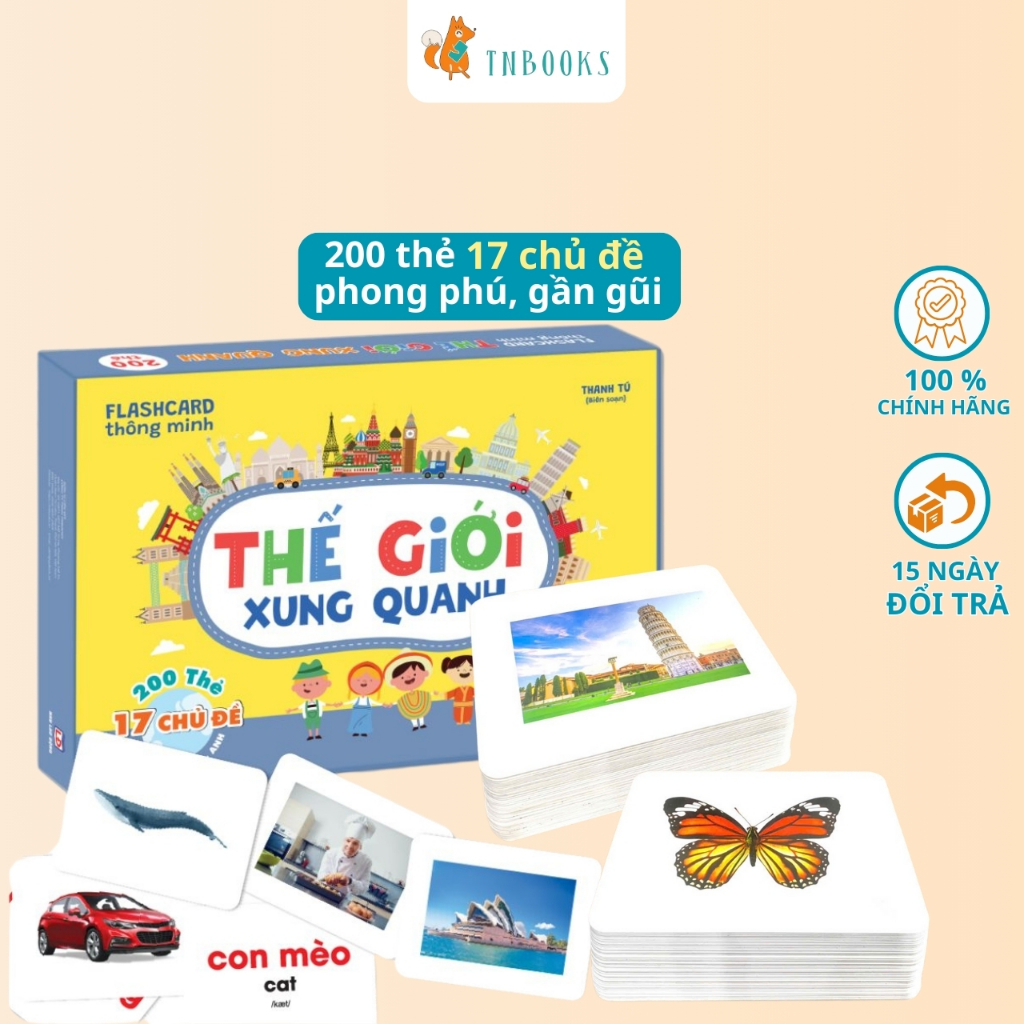 Set of 200 Smart Learning Cards for Children TNBOOKS - Teaching ...