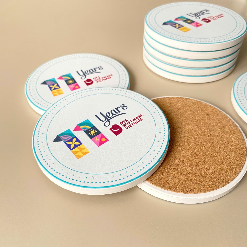 Ceramic coasters accept printing on request, square and round coasters ...