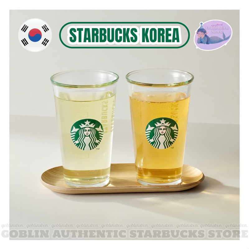 [Authentic Only] STARBUCKS KOREA CLASSIC SIREN GLASS COLD CUP SET 500ML ...