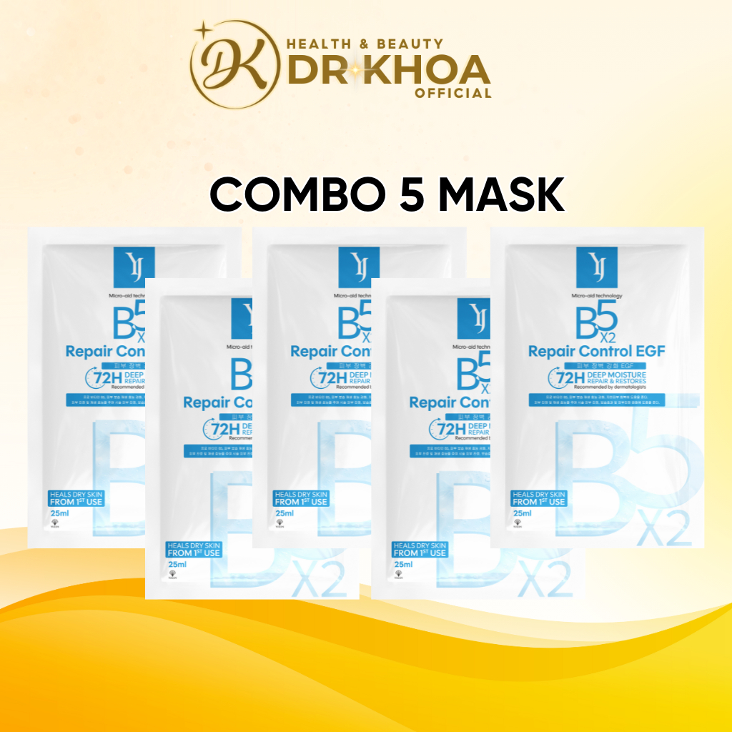 Combo of 5 Yuejin B5 EGF Mask & Liposome Mask for shiny skin | Shopee ...