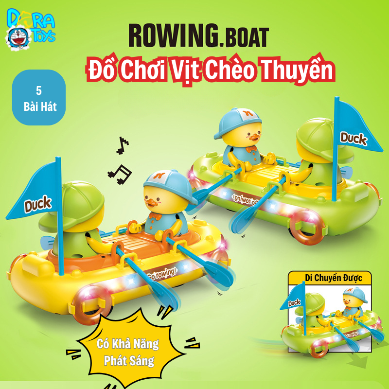 Baby Rowing Duck Toy with Lights and Music Automatically Changes ...