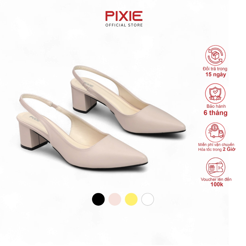 Pixie H350 5cm SlingBack Elastic High Heels | Shopee Philippines