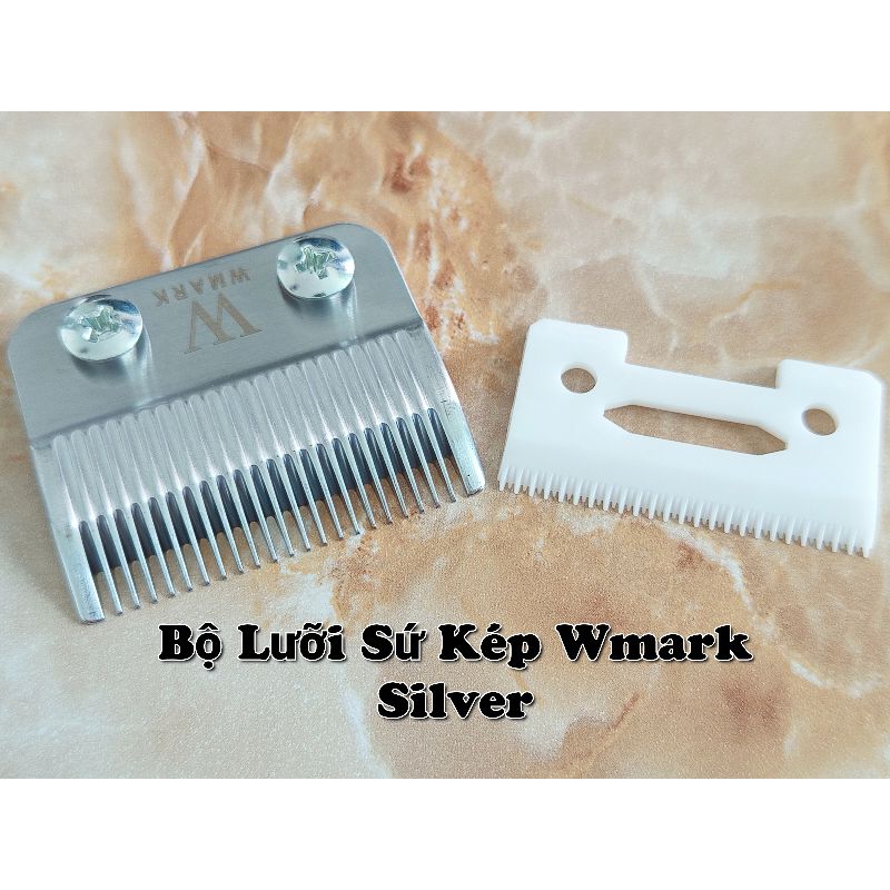 Wmark Silver premium dual blade set with sharp, sweet Fade cutting for ...