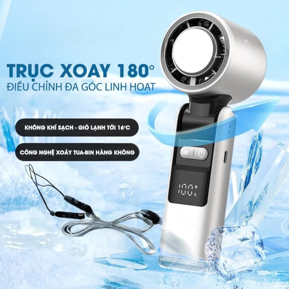 Mini 2025 fan, super strong wind speed, 4000mah battery with 180 degree ...