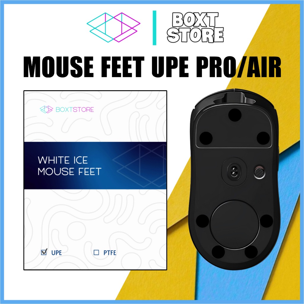 WHITE ICE Mouse Feet UPE Pro Air for Gaming Mouse - Dots Mouse Feet ...