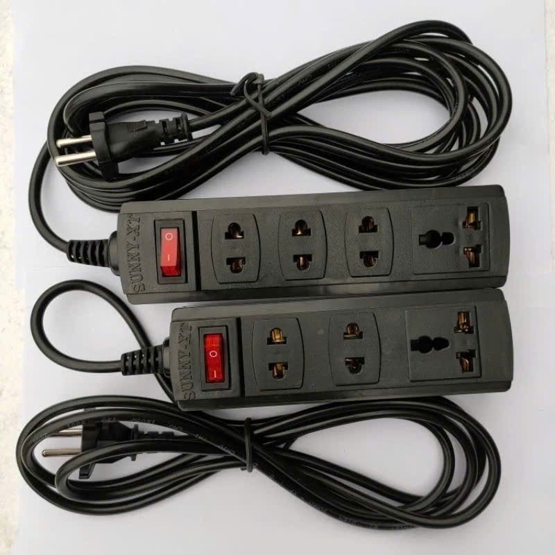 Continuous power outlet with load-bearing switch, copper core multi ...