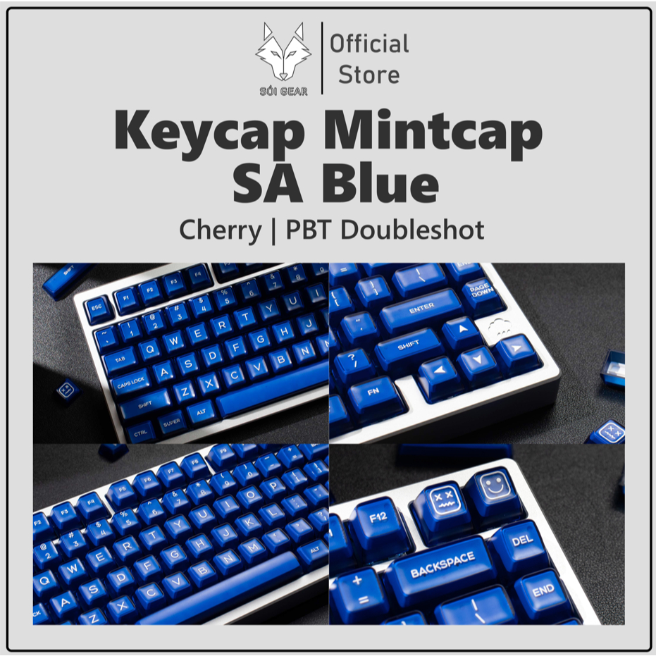 Keycap Mintcaps SA Blue PBT doubleshot | Shopee Philippines