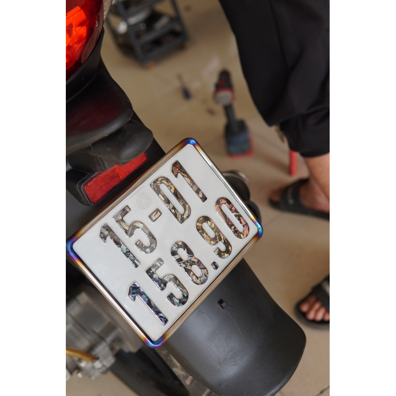 License plate sticker set, reflective background billet, old license ...