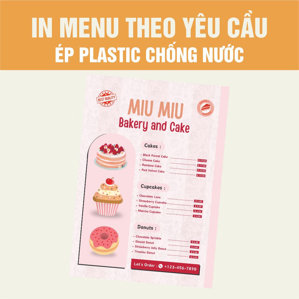 Print Menu Thick Hard Paper - Laminated Plastic as Required for coffee ...