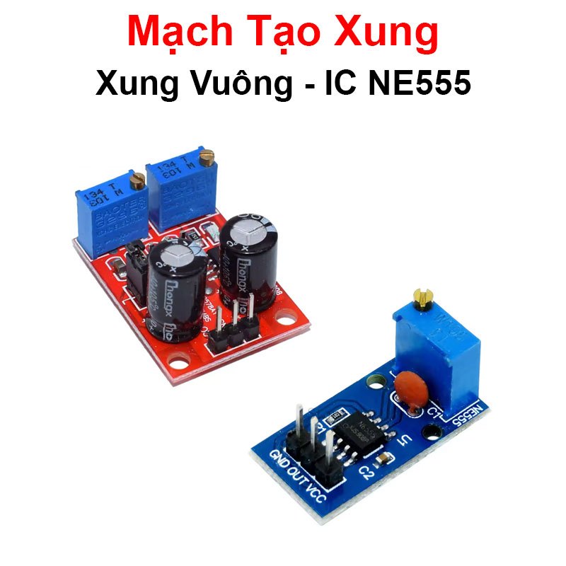 IC NE555 square pulse generator circuit, oscillator pulse generator ...