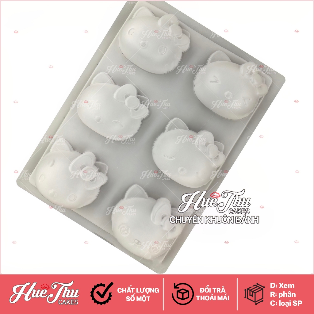 Hello Kitty plastic mold (6-shaped blister pack) for making 3D and 4D ...