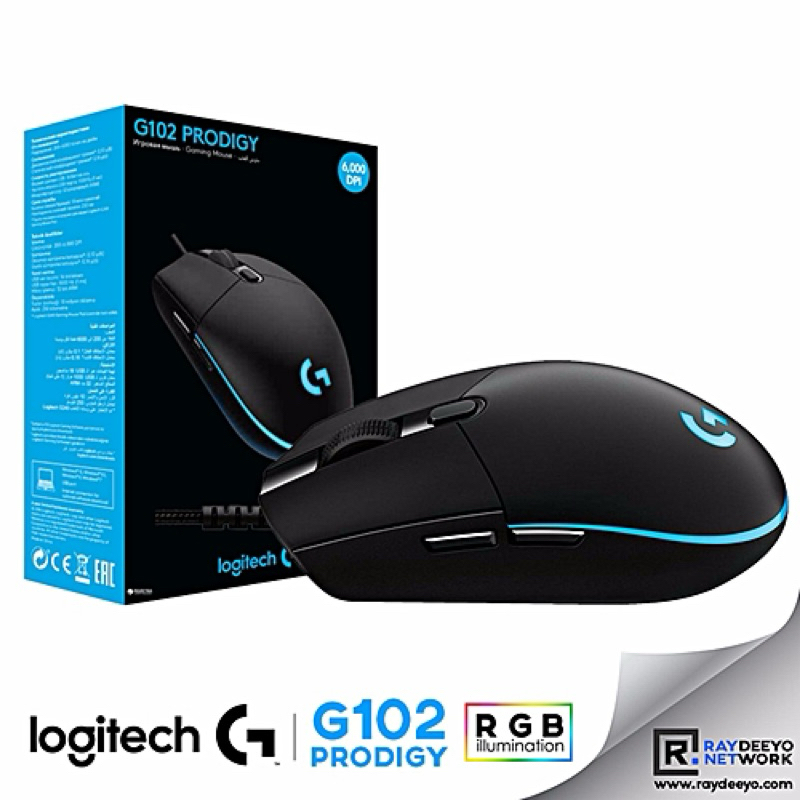 Logitech G102 Gen II Lightsync Mouse | Black, RGB, 8000 DPI | Shopee ...
