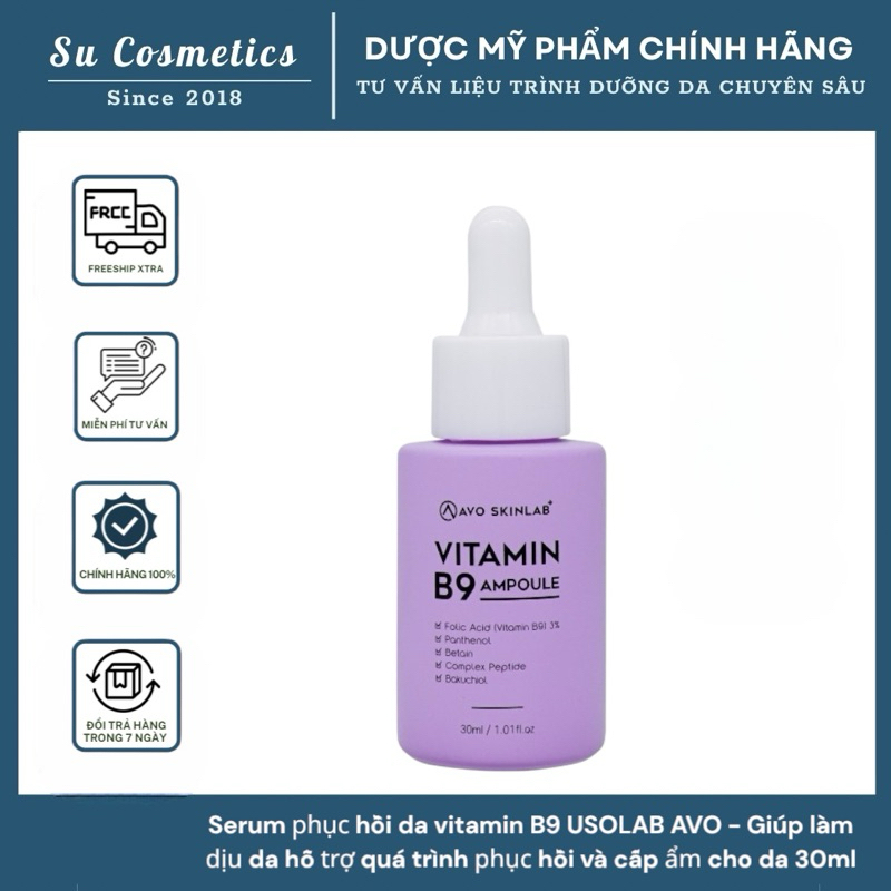 USOLAB AVO vitamin B9 skin recovery Serum - Helps soothe skin, supports ...