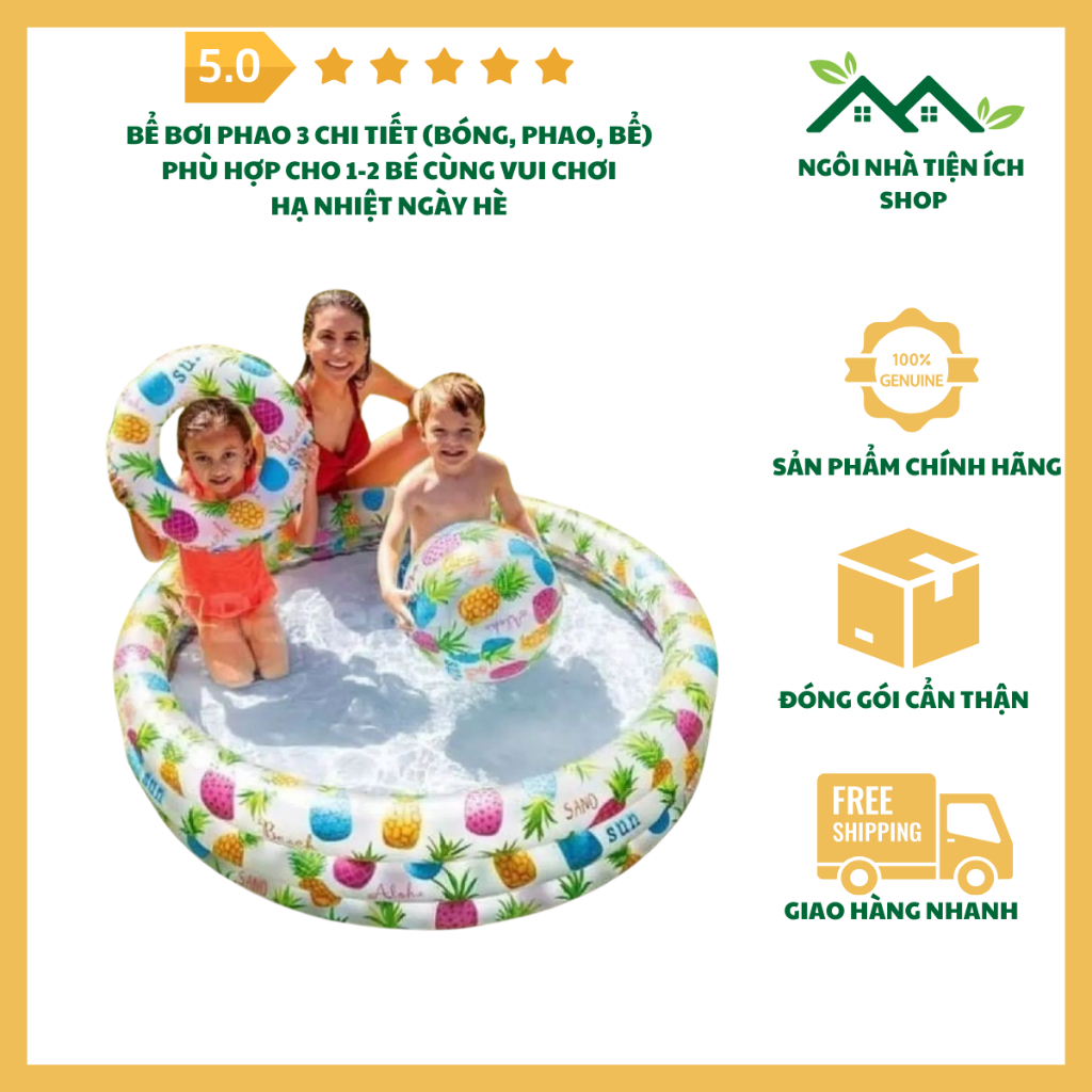 Intex 3-piece Inflatable Swimming Pool for Children, With Ball ...