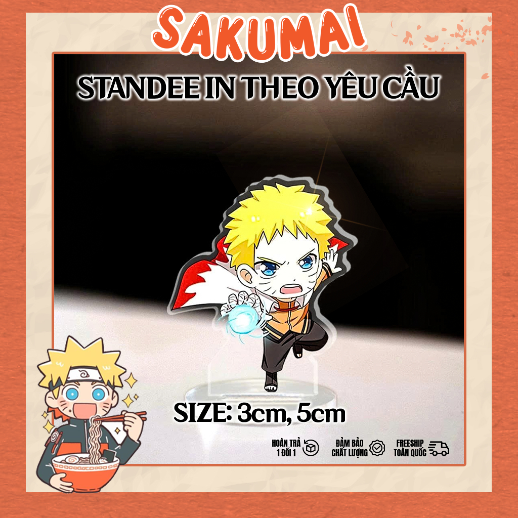 Standee, Naruto Standee Chibi Model 5cm High UV Printed Cut Border ...