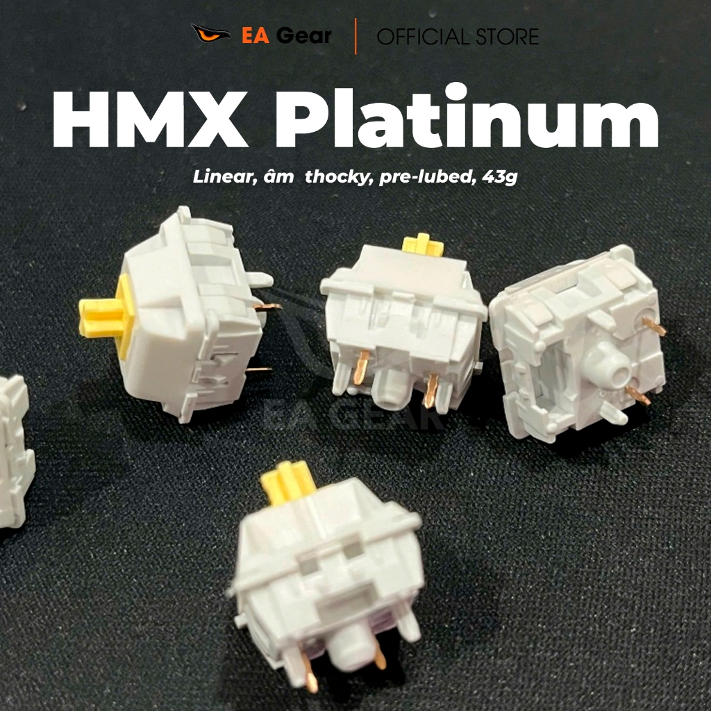 Switch HMX Platinum Thocky Linear 43g For Mechanical Keyboard - EA Gear ...
