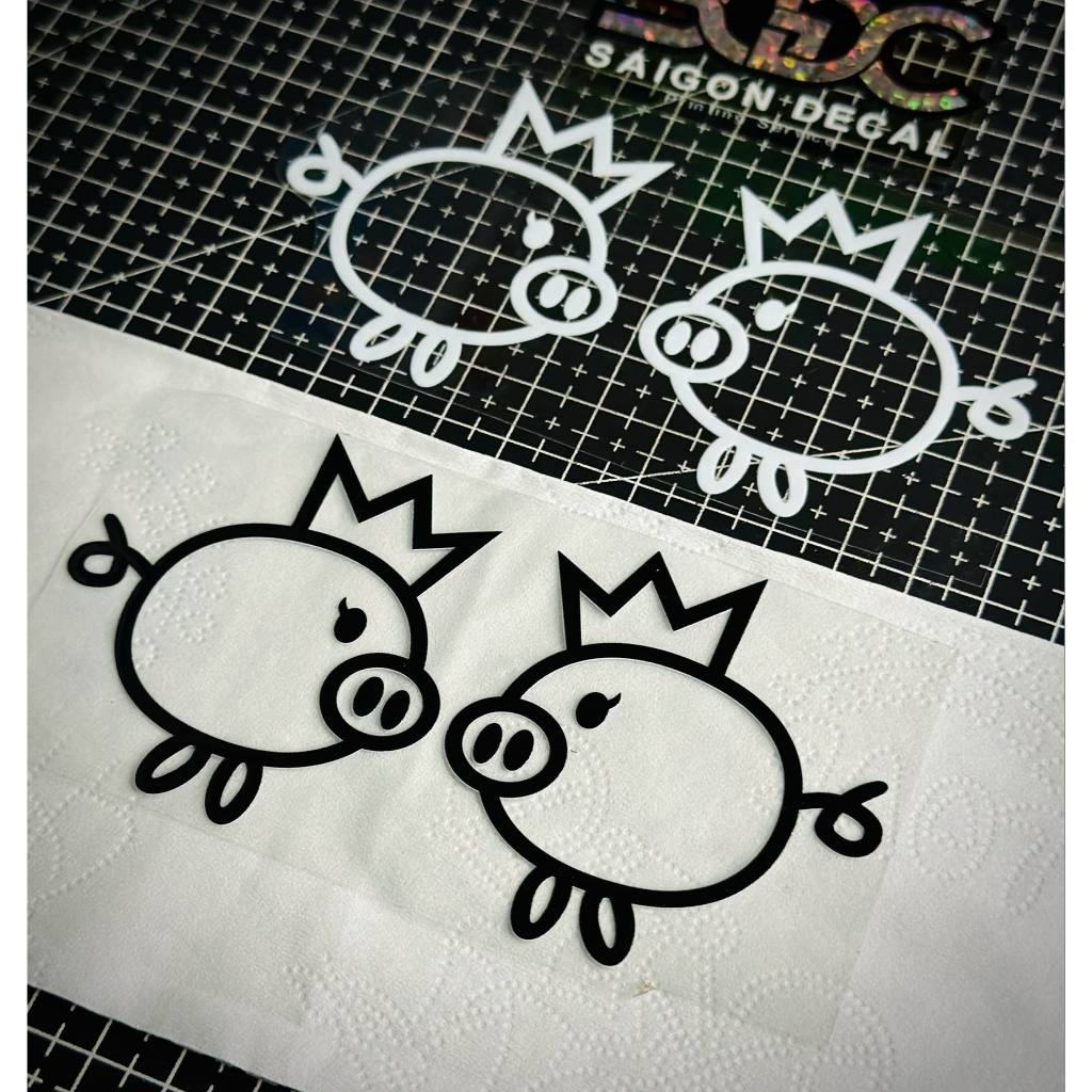 Jdm Pig King DTF Sticker, Bunny Pig Rocket Jdm, Pig King, Pig Vinyl ...