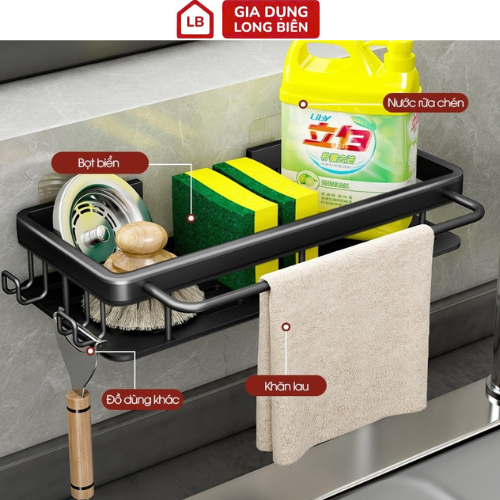 Wall Mounted Sink Storage Rack with Hanger 30cm - Convenient for the ...