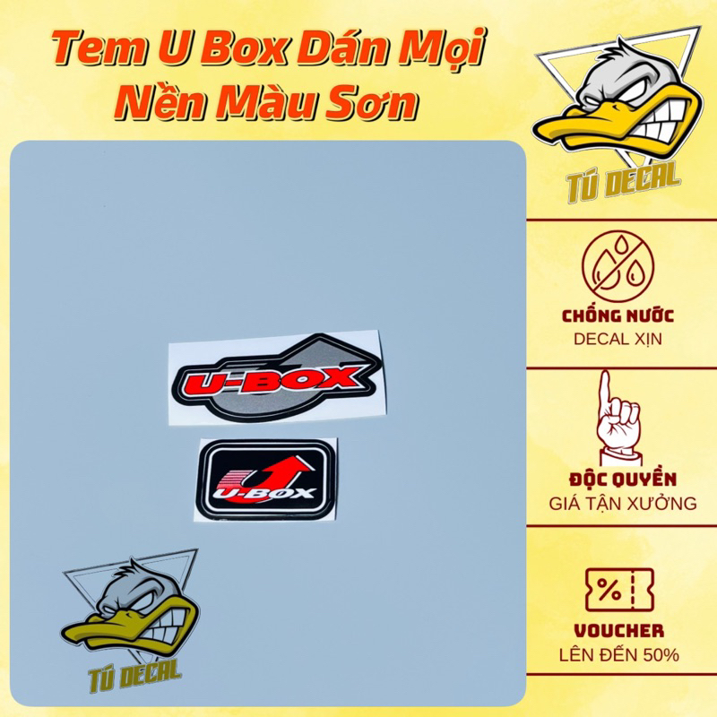 Logo Sticker Mini U Box Decorative Stickers in Many Different Positions ...