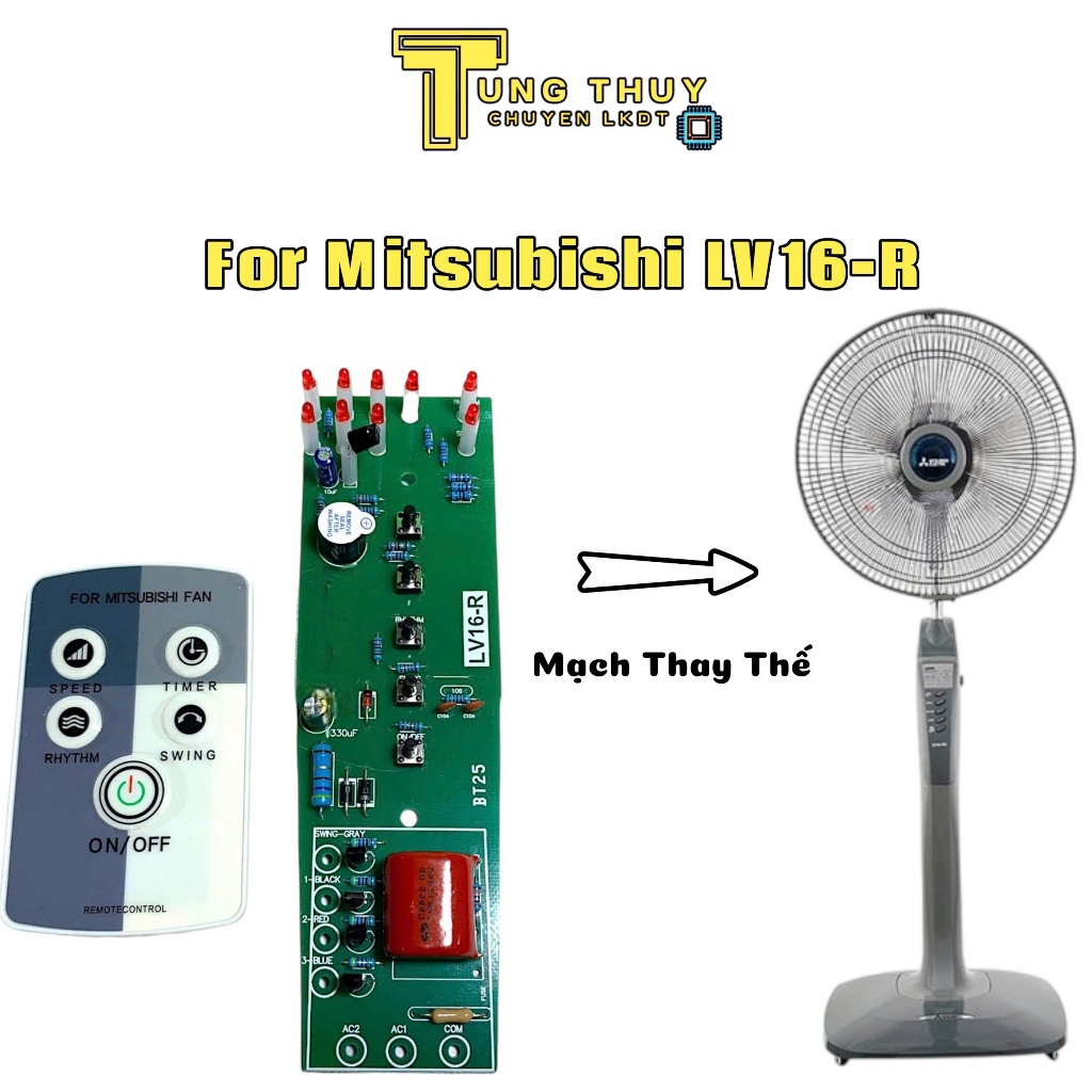 Mitsubishi LV16-R Tree Fan Control Circuit – Replacement Circuit – Easy ...