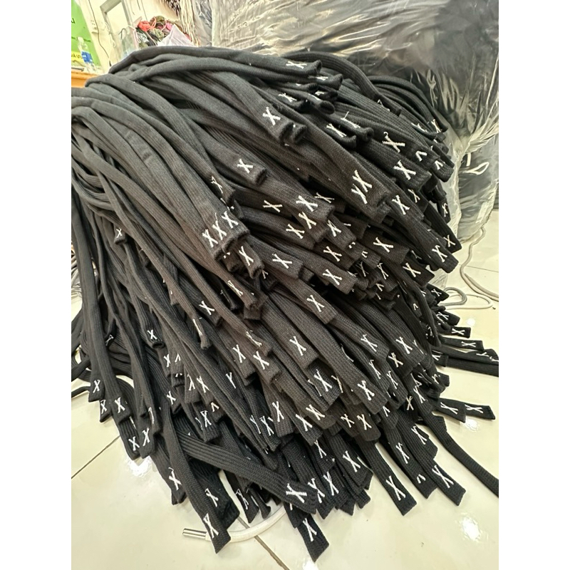 Combo of 100 X-shaped threads (black string with white letters) 1cm ...