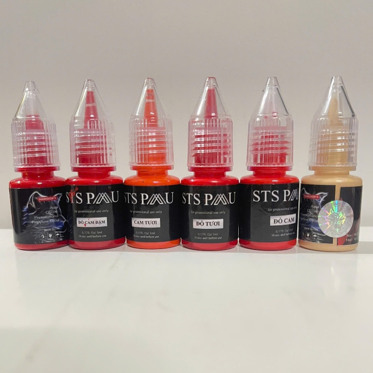 Sts PMU Dark Bubble Ink, organic ink for full color lips, eyebrows and ...