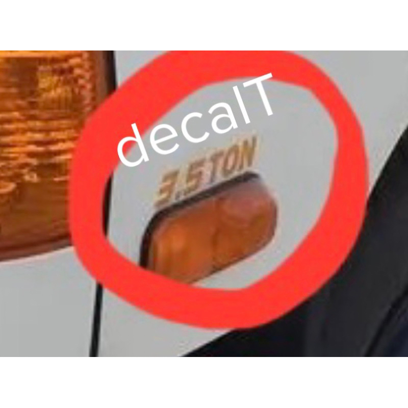 3.5 ton Lettering Sticker for Hyundai Trucks. 3.5 ton Lettering Sticker ...