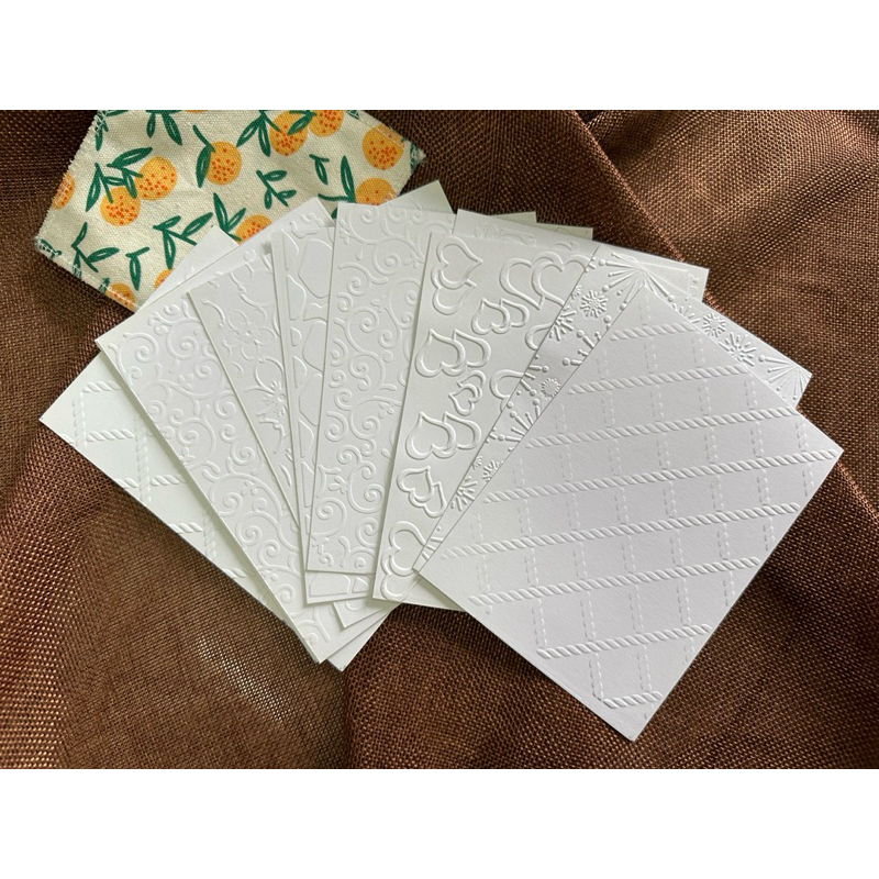 10 sheets of thick embossed paper used to decorate notebook cards ...