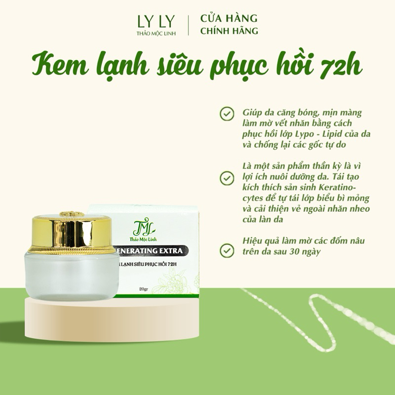 Linh Herb 72h Super Skin Restoration Cold Cream helps skin become shiny ...