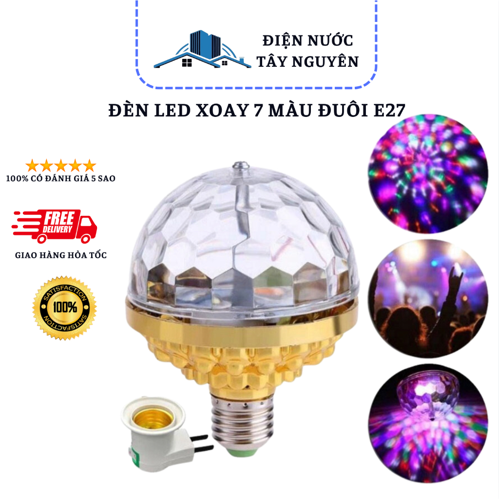 7-color Rotating LED Bulb Flashing to Music Stage Decoration Flashing ...