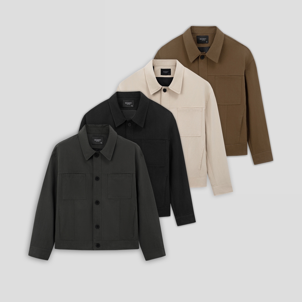 Roway men'sJacket made of high quality khaki material | Khaki button ...