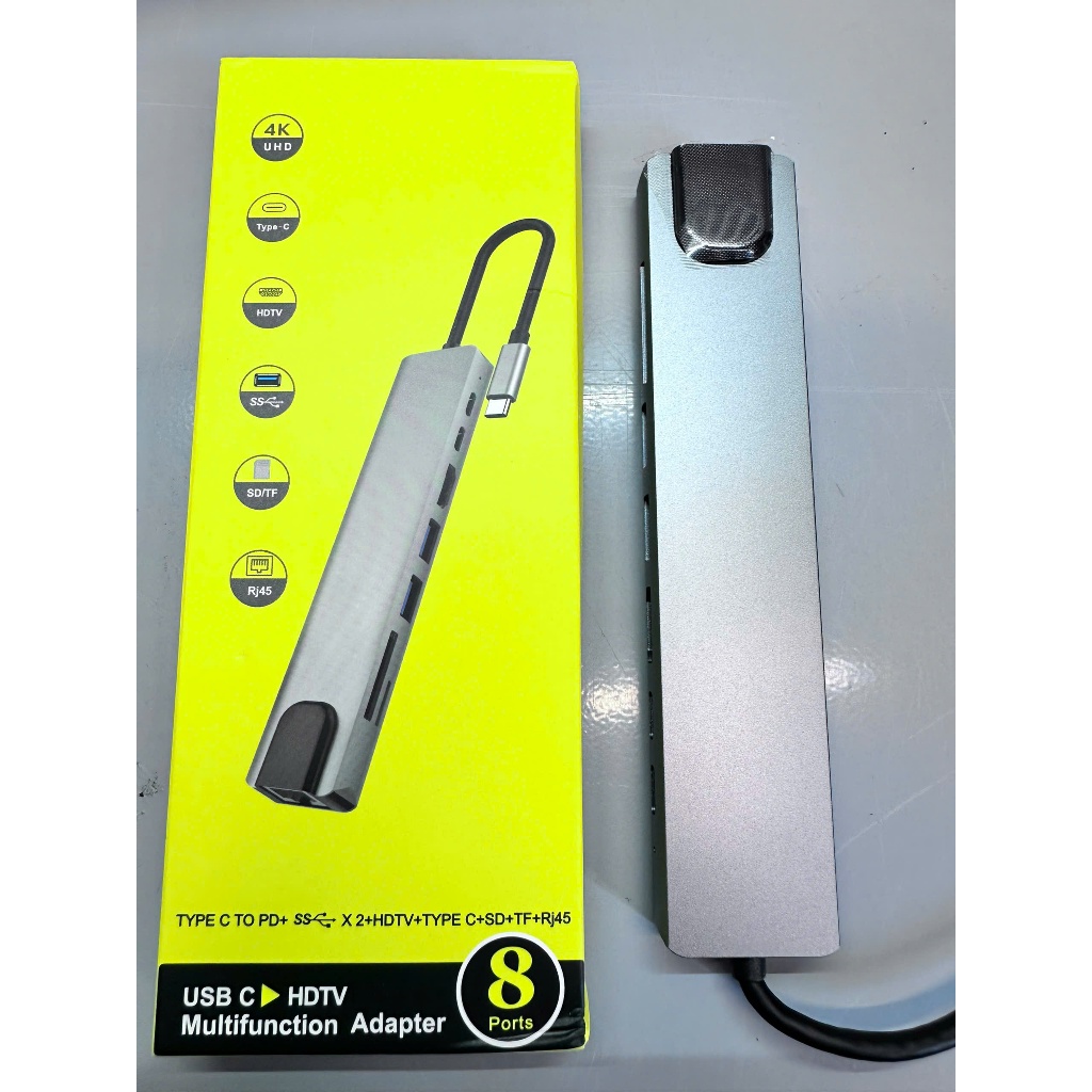 8 in 1 Standard Type C HUB for Surface HMDI USB 3.0 Port Output