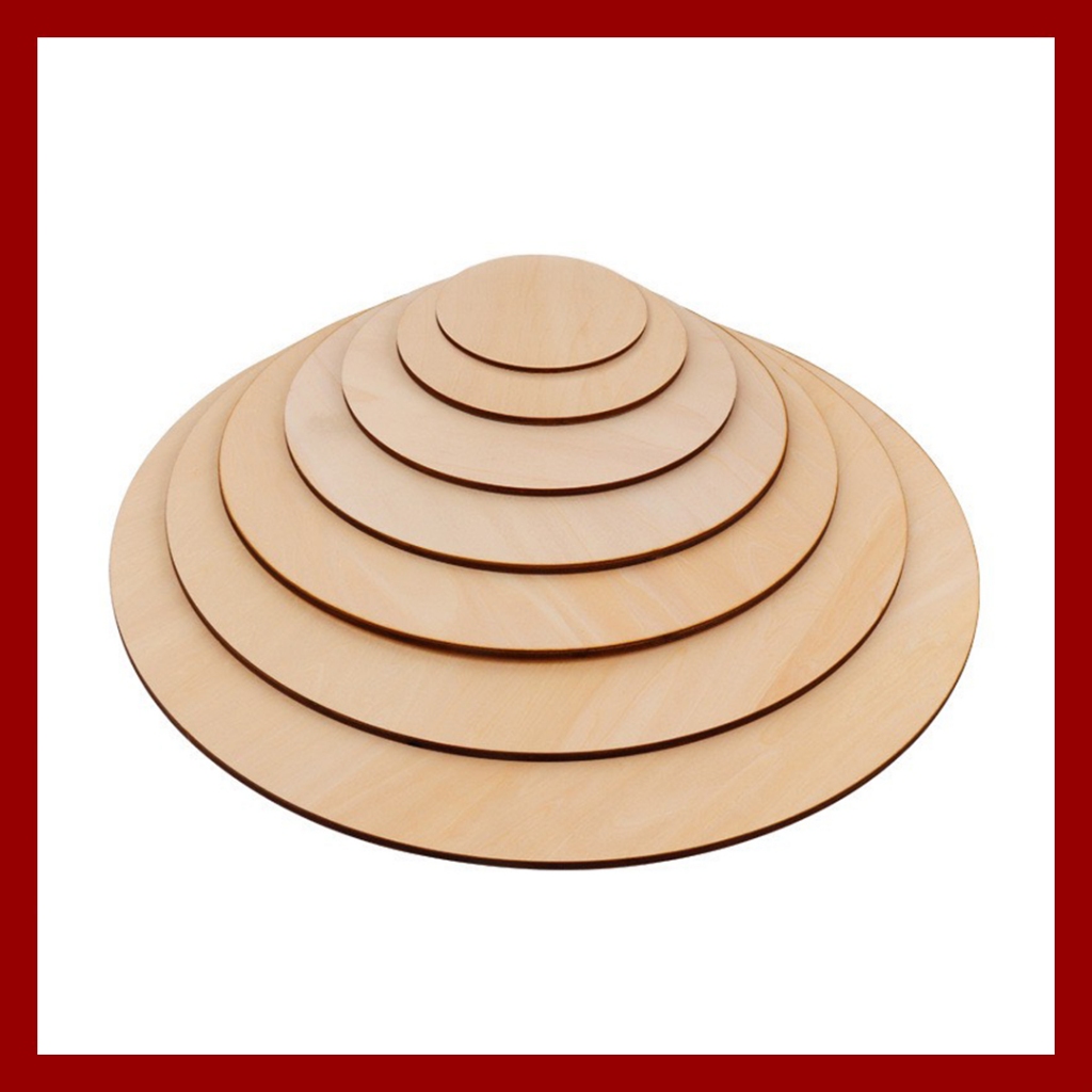 Round 3mm (2.6mm) pressed pine wood, laser cut and engraved upon ...