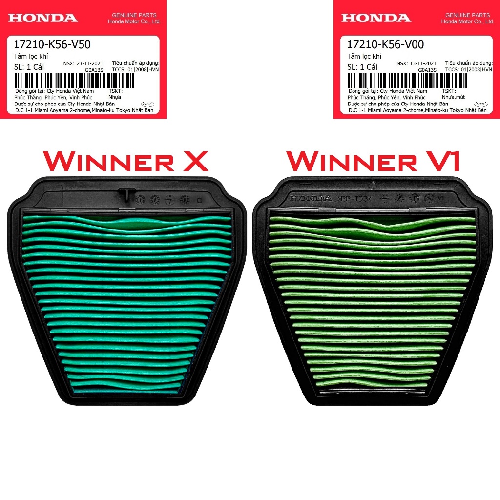 Zin Air Filter / Air Filter Winner V1 - Winner X / 2022 - GTR - Sonic ...