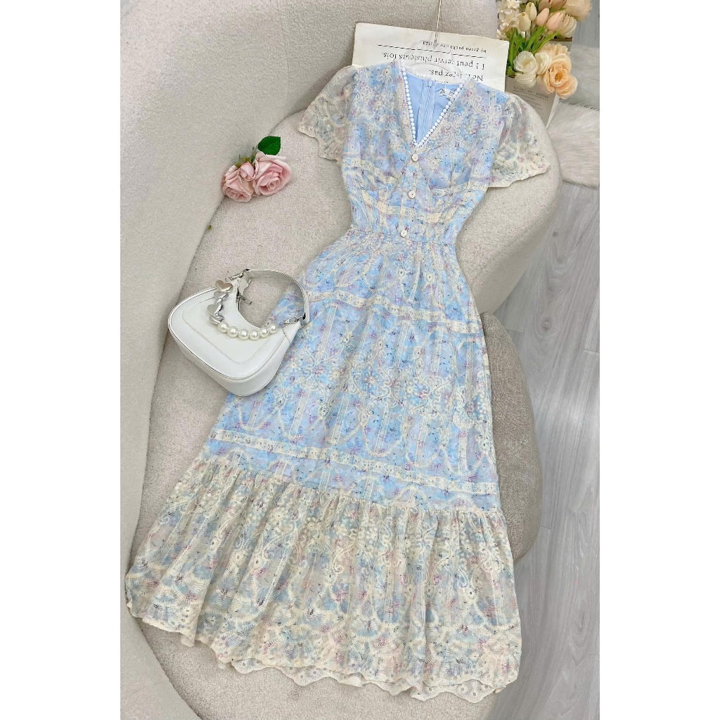 TuTu Store Design Floral Embroidered Dress - Code D784 | Shopee Philippines