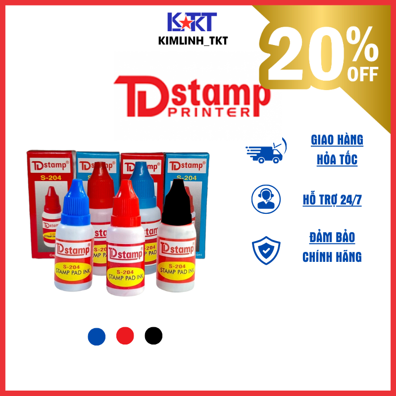 TDStamp S-204 Stamp Ink, 10ml. Genuine Ink for All Common Types of ...
