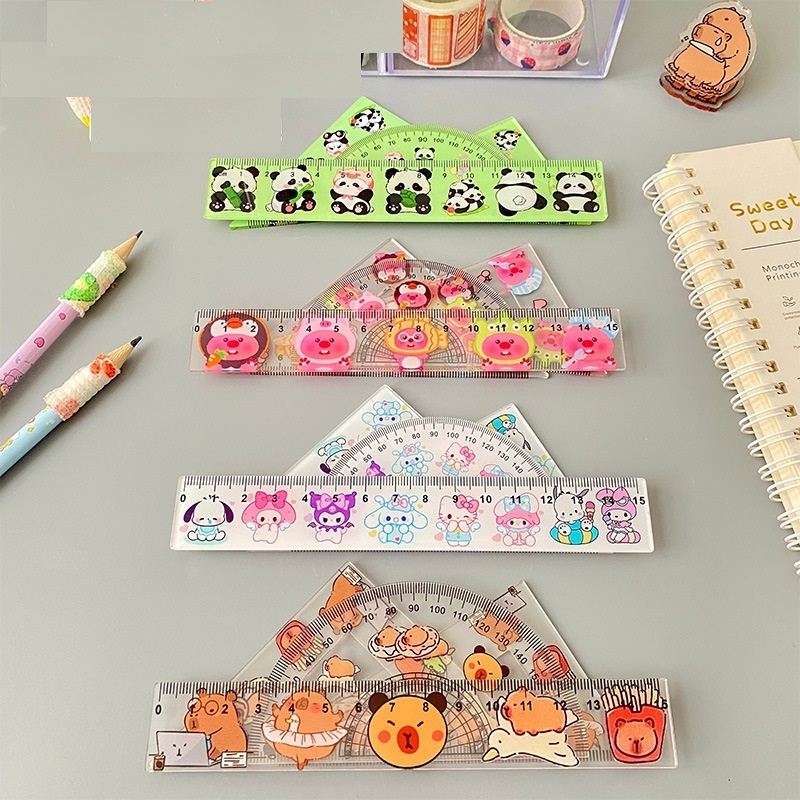 Eke 4 ruler set Cute cartoonPiece BAG U EKECAPY18 | Shopee Philippines