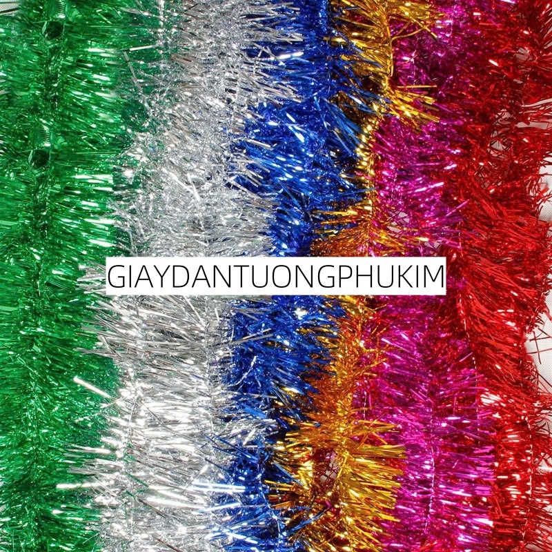 CHRISTMAS DECORATION ACCESSORIES - 7CM WIDE LONG ROLL GLITTER ROPE ...
