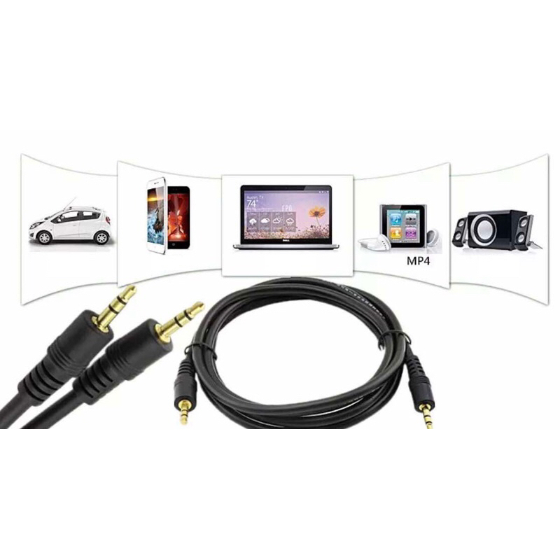 Convenient 1.5m long 2-lead 3.5 Aux Audio Connection Cord, Connection ...