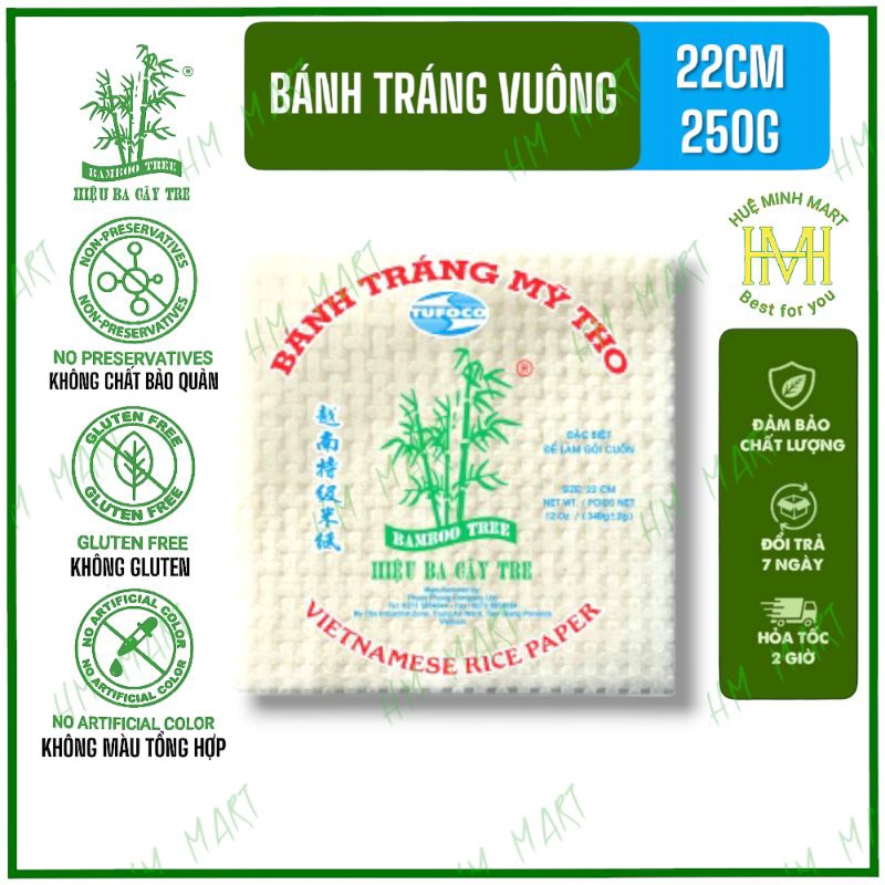 Ba Cay Bamboo brand square rice paper size 22cm 250g [New Date ...