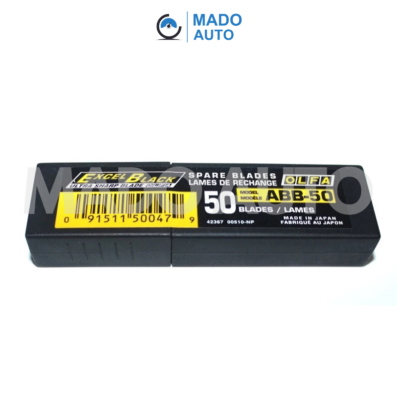 MADO AUTO Box of 50 OLFA black blades with 30 degree sharp cutting of ...