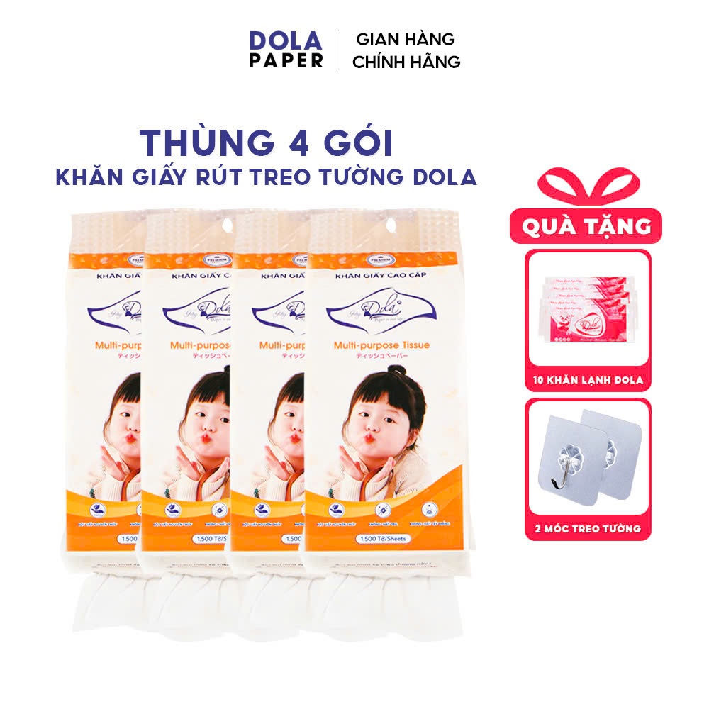 Dola orange premium wall-mounted tissue paper, 3-layer, soft and smooth ...
