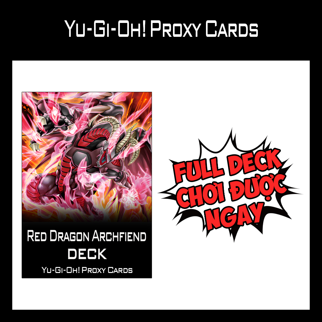 YUGIOH Cards - Red Dragon Archfiend Deck - 1 SIDE PRINTED (60 Cards ...