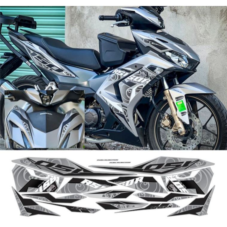 Winner x v3 rs150 silver and black stamp model number 18 removable ...