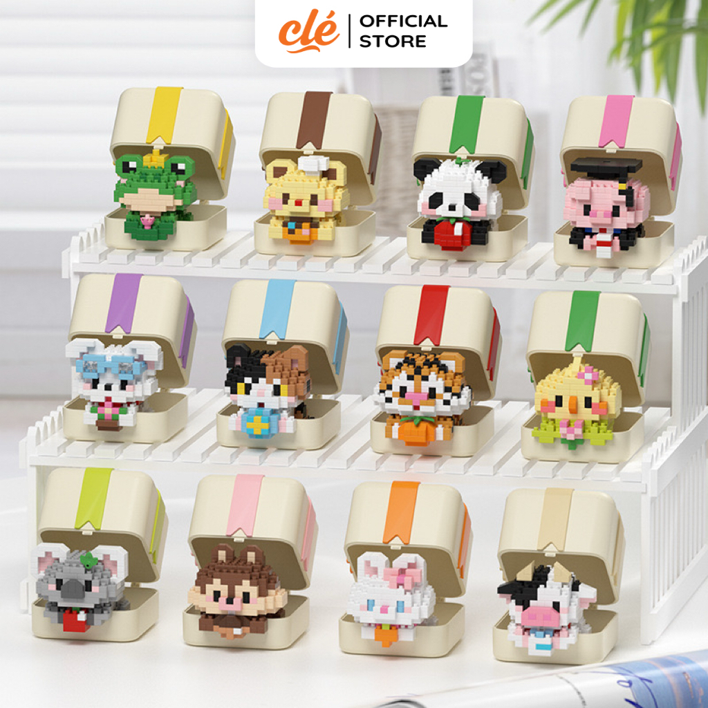 Mini Assembled Block Gift Box [217-326 Details]+12 Cute Patterns ...