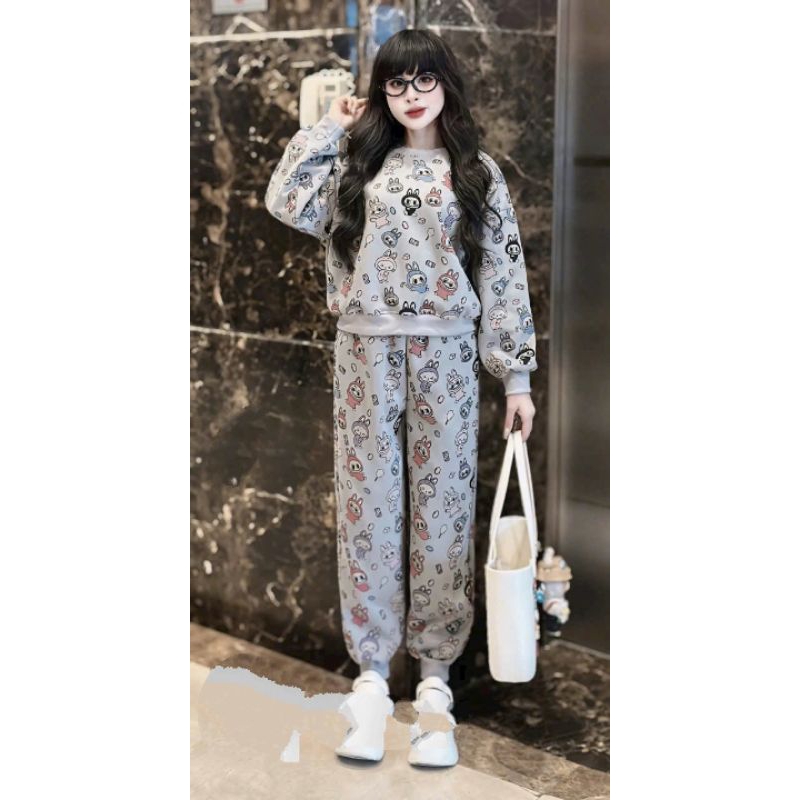 Labubu Printed Felt Set with Youthful and Dynamic Style | Shopee ...