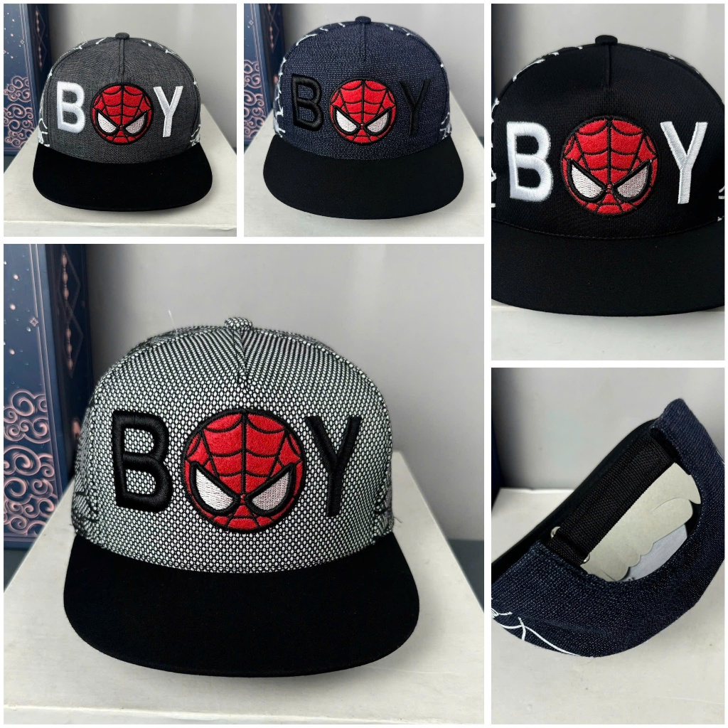 Snapback hat for boys 4-10 years old embroidered with cute boy letters ...