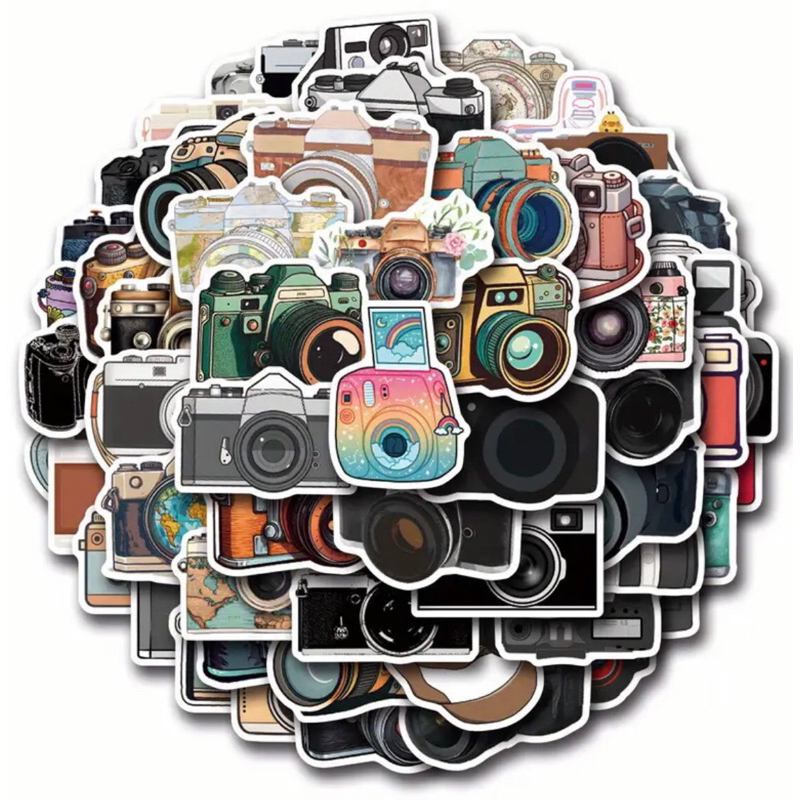 100 cute camera stickers to decorate cameras, backpacks, laptops ...